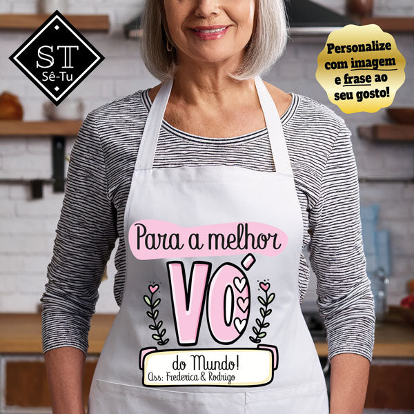 Avental Melhor Vó (nome dos Netos)